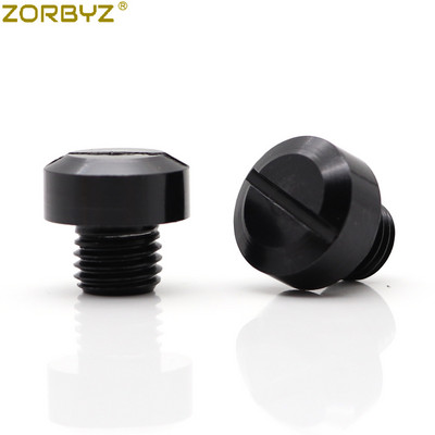 ZORBYZ 2 buc. Universal Motocicletă CNC M10 * 1,25 Oglindă orificiu dop șurub șuruburi capace Capace șurub în sensul acelor de ceasornic pentru Honda Suzuki