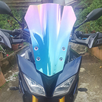 Екран за предно стъкло с двоен балон за мотоциклет за 2015 2016 2017 Yamaha FJ 09 FJ09 MT09 MT-09 Tracer 900 Smoke Black