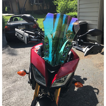Екран за предно стъкло с двоен балон за мотоциклет за 2015 2016 2017 Yamaha FJ 09 FJ09 MT09 MT-09 Tracer 900 Smoke Black