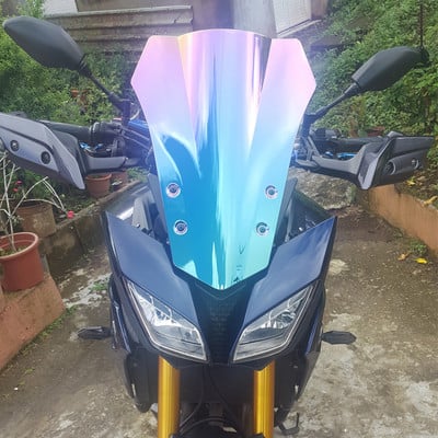 Motorkerékpár dupla buborékos szélvédő szélvédő képernyő 2015 2016 2017 Yamaha FJ 09 FJ09 MT09 MT-09 Tracer 900 Smoke Black