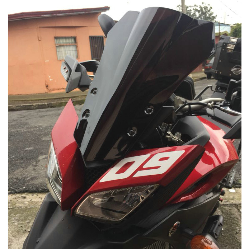 Motorkerékpár dupla buborékos szélvédő szélvédő képernyő 2015 2016 2017 Yamaha FJ 09 FJ09 MT09 MT-09 Tracer 900 Smoke Black