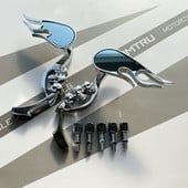 KRÓMOS SKULL FLAME VISSZAPILÁGÍTÓ TÜKRÖK HARLEY DYNA SOFTAIL SPORTSTER ROAD KIRÁLYHOZ