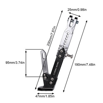 Стойка за мотоциклет Скоба за крака Странична стойка Подпора Държач за патерица за паркиране Pit Bike Мото Аксесоари за мотоциклети Универсален