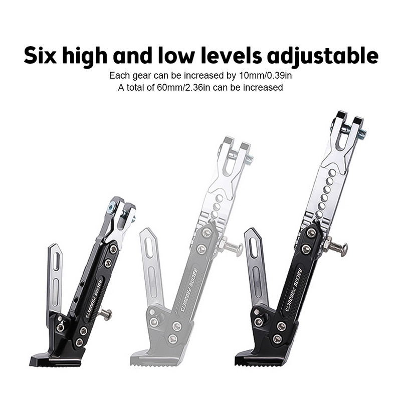 Motorkerékpár Kickstand Kick tartó láb oldalsó állvány támasz Parkoló mankó tartó Pit Bike Moto Motorkerékpár tartozékok Univerzális