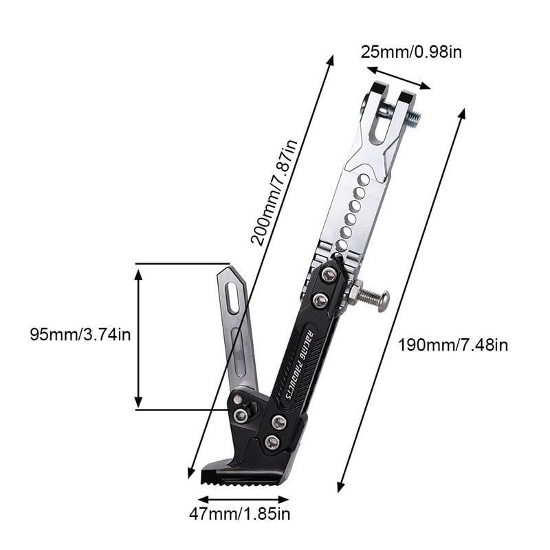 Motorkerékpár Kickstand Kick tartó láb oldalsó állvány támasz Parkoló mankó tartó Pit Bike Moto Motorkerékpár tartozékok Univerzális