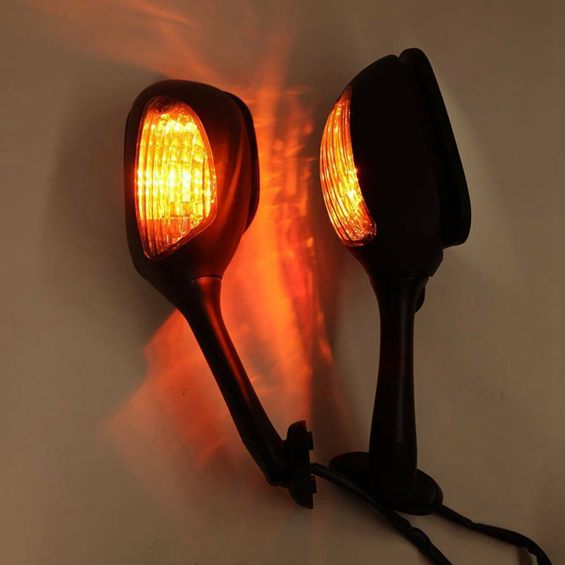 Motociklo galinio vaizdo veidrodėlis LED posūkio signalo galinio vaizdo veidrodėlis, skirtas Suzuki GSXR 600 750 2006 -2010 1000 2005-2007 K6 K7 K8