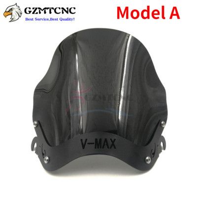 VMAX1200 VMAX1300 Motorkerékpár szélvédő ABS műanyag szélvédő, rögzítő készlettel Yamaha V-MAX VMAX 1200/1300 1985-2007