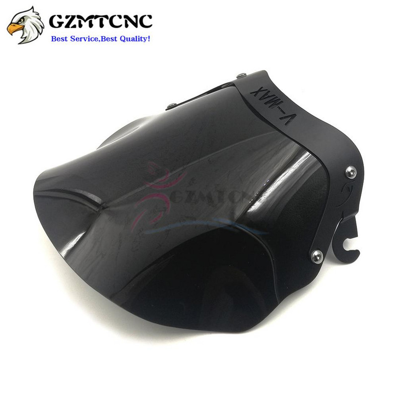 VMAX1200 VMAX1300 Motorkerékpár szélvédő ABS műanyag szélvédő, rögzítő készlettel Yamaha V-MAX VMAX 1200/1300 1985-2007
