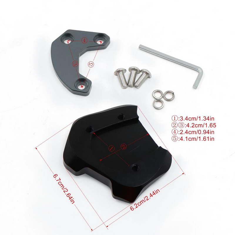 Pre motocykle Honda Rebel CMX300 CMX500 CMX 300 500 všetky roky, predĺženie stojana, zväčšovač bočného stojana, podporná doska