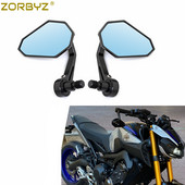 ZORBYZ Nové hliníkové bočné zrkadlo na riadidlá Black Diamond pre Yamaha XSR700 XSR900 XJ6 FZ1 FZ6 FZ07 FZ09 FZ10 MT07 MT09 MT10