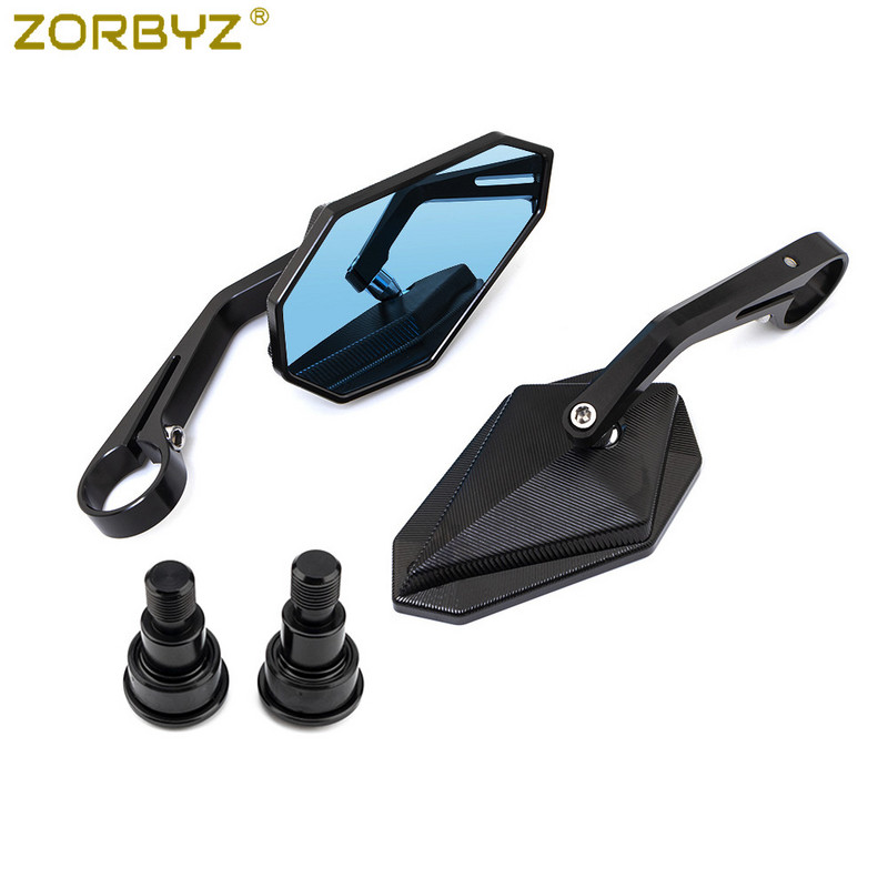 ZORBYZ Nové hliníkové bočné zrkadlo na riadidlá Black Diamond pre Yamaha XSR700 XSR900 XJ6 FZ1 FZ6 FZ07 FZ09 FZ10 MT07 MT09 MT10