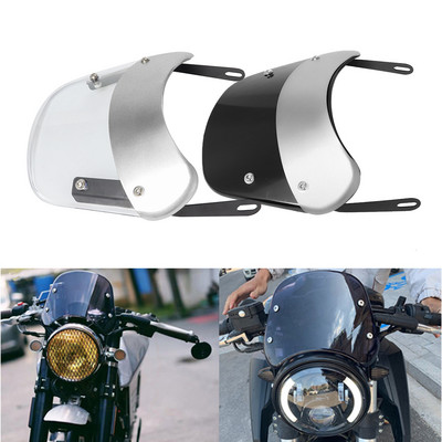 Predný deflektor čelného skla motocykla s kovovým montážnym držiakom univerzálny pre Harley Honda Yamaha Kawasaki Suzuki