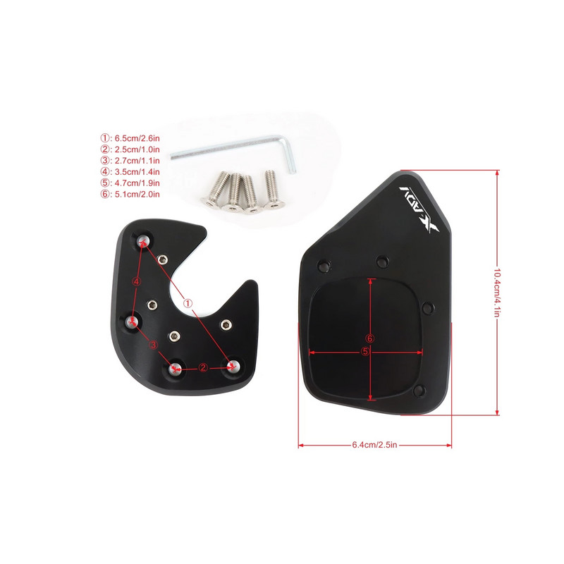 Pre HONDA NC750X NC 750X NC750 X 2014-2023 Motocykel CNC hliníkový stojan na nohy Bočný stojan Predlžovacia podložka