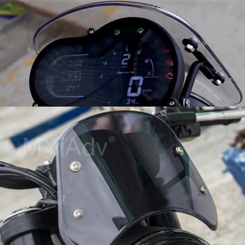 Мотоциклетно предно стъкло Предно стъкло със скоби Дефлектор за вятър за Benelli Leoncino 500 leoncino500 Аксесоари за преден обтекател