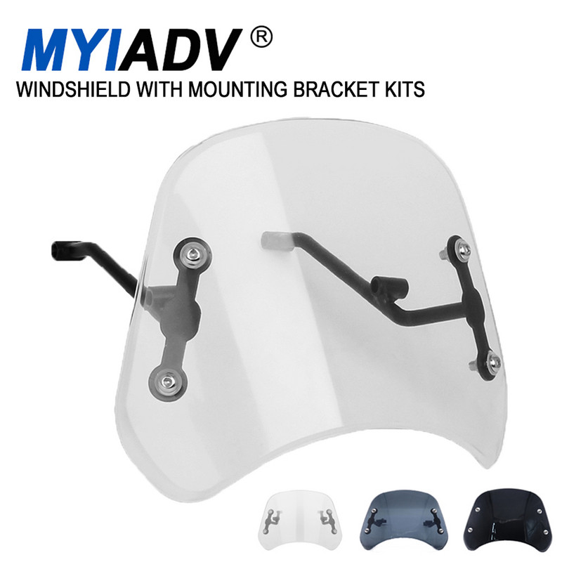 Vjetrobransko staklo motocikla s nosačima Deflektor vjetra za Benelli Leoncino 500 leoncino500 Dodaci za prednje obloge