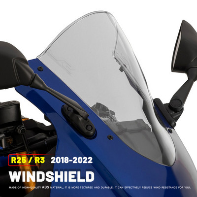 Mtkracing pentru YAMAHA YZF-R3 YZF-R25 Parbriz parbriz frontal pentru motocicleta 2018-2022