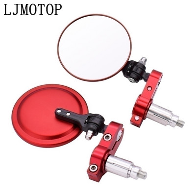 Univerzálne motocyklové zrkadlá, 3-palcové okrúhle skladacie bočné zrkadlo na konci tyče pre Ducati 696 MONSTER 796 MONSTER HYPERMOTARD 796