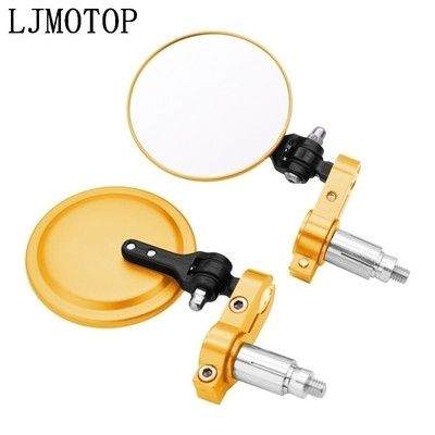 Univerzálne motocyklové zrkadlá, 3-palcové okrúhle skladacie bočné zrkadlo na konci tyče pre Ducati 696 MONSTER 796 MONSTER HYPERMOTARD 796