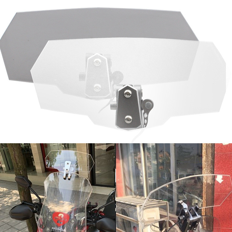Motociklo universalus priekinio stiklo pailginimas reguliuojamas spoileris užspaudžiamas priekinio stiklo deflektorius BMW KAWASAKI YAMAHA HONDA SUZUKI