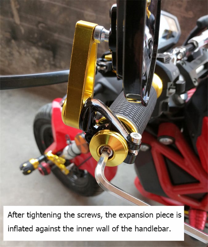 2db motorkerékpár alumínium 7/8" 22 mm-es rúdvég oldalsó visszapillantó tükör univerzális motorkerékpár kormány hátsó visszapillantó tükrök univerzális