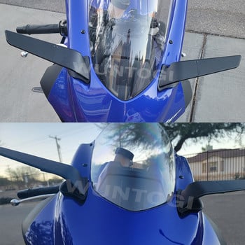 За Yamaha YZF R7 YZFR7 YZF-R7 2021 2022 2023 Мотоциклетни странични огледала Модифицирано вятърно крило Регулируемо въртящо се огледало за обратно виждане