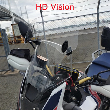 Универсално удължение на предното стъкло за мотоциклет, регулируем спойлер, закопчаващ се дефлектор на предното стъкло за KAWASAKI за BMW за HONDA