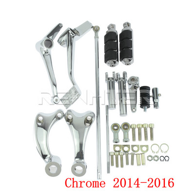 Prednje komande motocikla Kompletan komplet klinova poluge veze crno/kromirani set za Harley Sportster 883 1200 XL 1991-2014 15-22