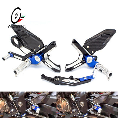 BMW M1000RR S1000RR 2020 2021 lábkészlethez Carbon & CNC lábtartó állító hátsó rész sebességváltó kar motorkerékpár tartozékokkal