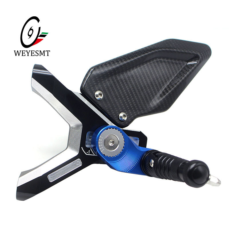 BMW M1000RR S1000RR 2020 2021 lábkészlethez Carbon & CNC lábtartó állító hátsó rész sebességváltó kar motorkerékpár tartozékokkal