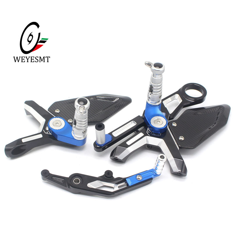 BMW M1000RR S1000RR 2020 2021 lábkészlethez Carbon & CNC lábtartó állító hátsó rész sebességváltó kar motorkerékpár tartozékokkal