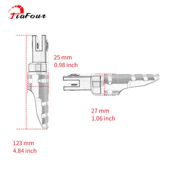 Fit For SpeedTwin 1200 TRIDENT 660 Daytona 675/R StreetTriple 675/R/RX Speed Twin 1200 Μπροστινά υποπόδια Στήριγμα ποδιών Πεντάλ ποδιών