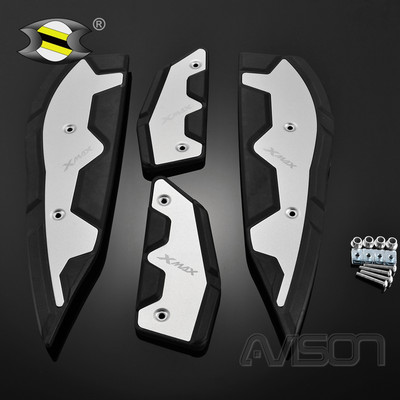 Pre XMAX300, XMAX 125 250 300 400, predné a zadné pedále, doska 2017-2022, hliníkové pedále, upravená protišmyková opierka nôh.