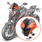 Predné čelné sklo, deflektor vzduchu, čelné sklo, ochranný štít proti hmyzu pre 1290 Super SuperDuke R 2020 -UP, čierno-oranžový, motocykel
