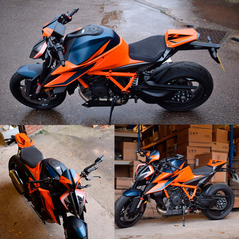Predné čelné sklo, deflektor vzduchu, čelné sklo, ochranný štít proti hmyzu pre 1290 Super SuperDuke R 2020 -UP, čierno-oranžový, motocykel