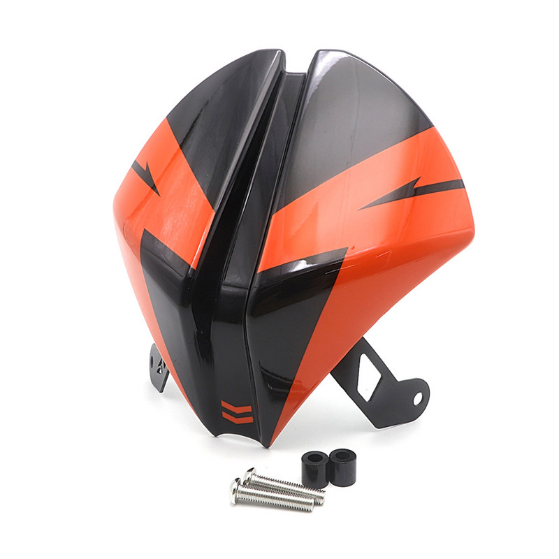 Predné čelné sklo, deflektor vzduchu, čelné sklo, ochranný štít proti hmyzu pre 1290 Super SuperDuke R 2020 -UP, čierno-oranžový, motocykel