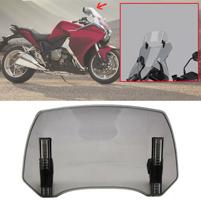 Подходящ за Honda VFR 1200 FX Crosstourer 750 400 800 F Fi/W1 VTEC Спойлер за удължаване на предното стъкло на мотоциклет Въздушен дефлектор на предното стъкло