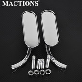 2 DB Motorkerékpár mini ovális oldalsó tükrök 8 mm 10 mm Harley Sportster XL 1200 883 Touring Dyna Softail Cruiser Chopper Bobberhez