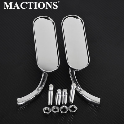 2 ks motocyklových mini oválnych bočných spätných zrkadiel 8 mm 10 mm pre Harley Sportster XL 1200 883 Touring Dyna Softail Cruiser Chopper Bobber