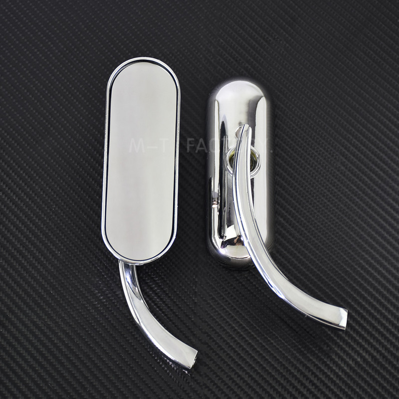 2 DB Motorkerékpár mini ovális oldalsó tükrök 8 mm 10 mm Harley Sportster XL 1200 883 Touring Dyna Softail Cruiser Chopper Bobberhez