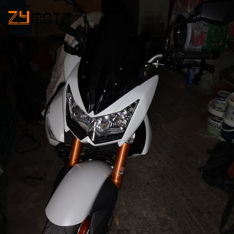 Ingyenes és ingyenes szállítás Szélvédő Kawasaki Z1000 2007 2008 2009 Szélvédő terelők Szélvédő Fekete Clear Z 1000