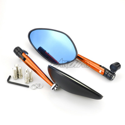 CNC hliníkové spätné zrkadlá na motocykle, veľké modré sklenené riadidlá, univerzálne pre Honda, Kawasaki, Yamaha, Suzuki, Kymko, BMW