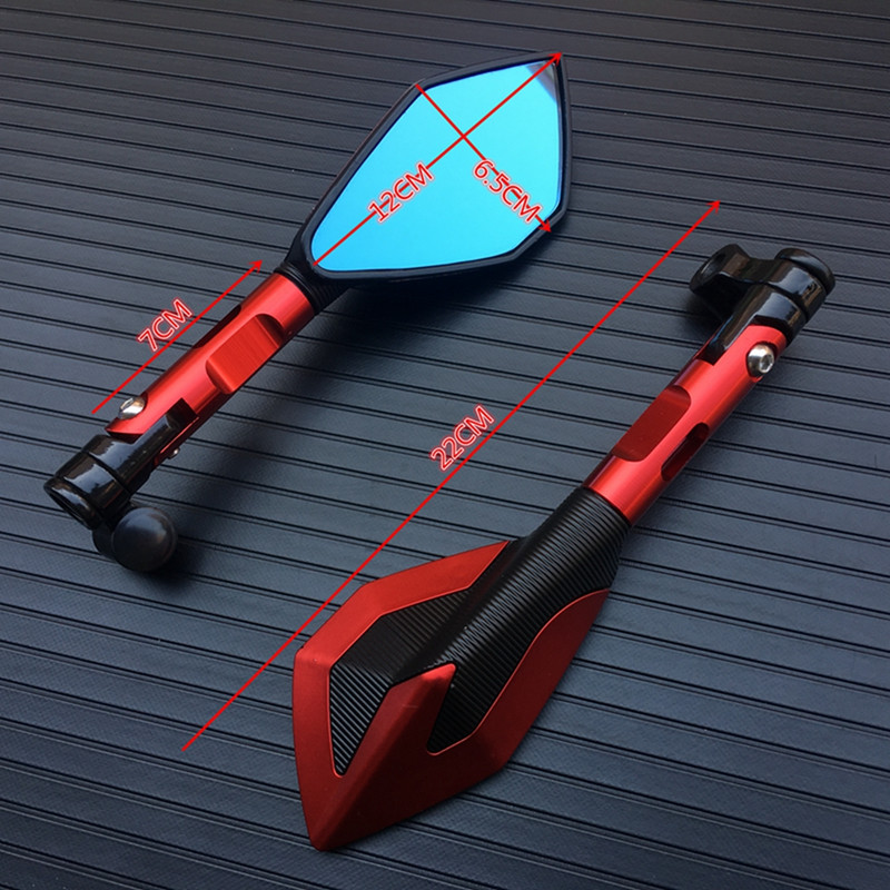 Pár 8mm 10mm CNC hliníkových motocyklových spätných zrkadiel, bočných zrkadiel, spätných zrkadiel pre motocykel Kawasaki Z900 Z900RS Z800 Z1000