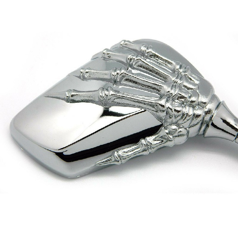 Suporuotas motociklas veidrodinis skeletas kaukolė Ranka letenė šoninis galinio vaizdo veidrodžiai LED posūkio signalo lemputė 8 mm 10 mm universali motociklo dalis