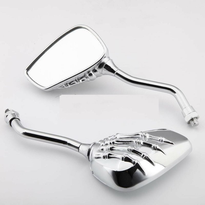 Suporuotas motociklas veidrodinis skeletas kaukolė Ranka letenė šoninis galinio vaizdo veidrodžiai LED posūkio signalo lemputė 8 mm 10 mm universali motociklo dalis
