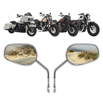 Мотоциклетни 8MM огледала за обратно виждане за Harley Touring Road King Road Glide Sportster 883 1200 Dyna Heritage Softail SuperLow FXDB