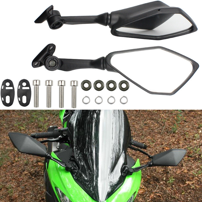 Ninja mootorratta tahavaatepeeglitele Kawasaki Ninja 125 250 300 400 650 1000 H2 H2R ZX6R ZX10R ZX14R jaoks