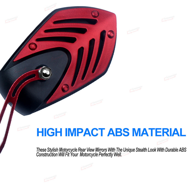 1 par univerzalnih retrovizora za motocikle Podesivo bočno retrovizor za skuter E-bicikl Dirt Bike Dodaci za motocikl