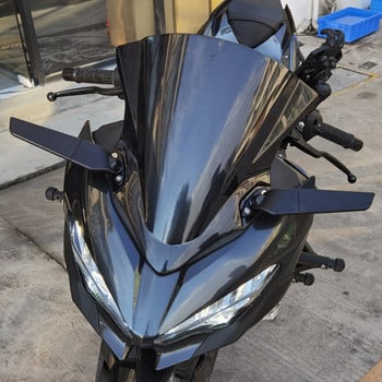 MKLIGHTECH за KAWASAKI Ninja 250 300 400 650 2019 2020 2021 Огледала за обратно виждане Wind Wing Регулируемо въртящо се странично огледало Winglet