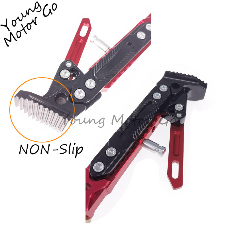 Регулируем мотоциклет Регулируема странична опора за крака Стойка за паркиране Стойка за ритници Скоба Стойка за патерица за електрически мотоциклет