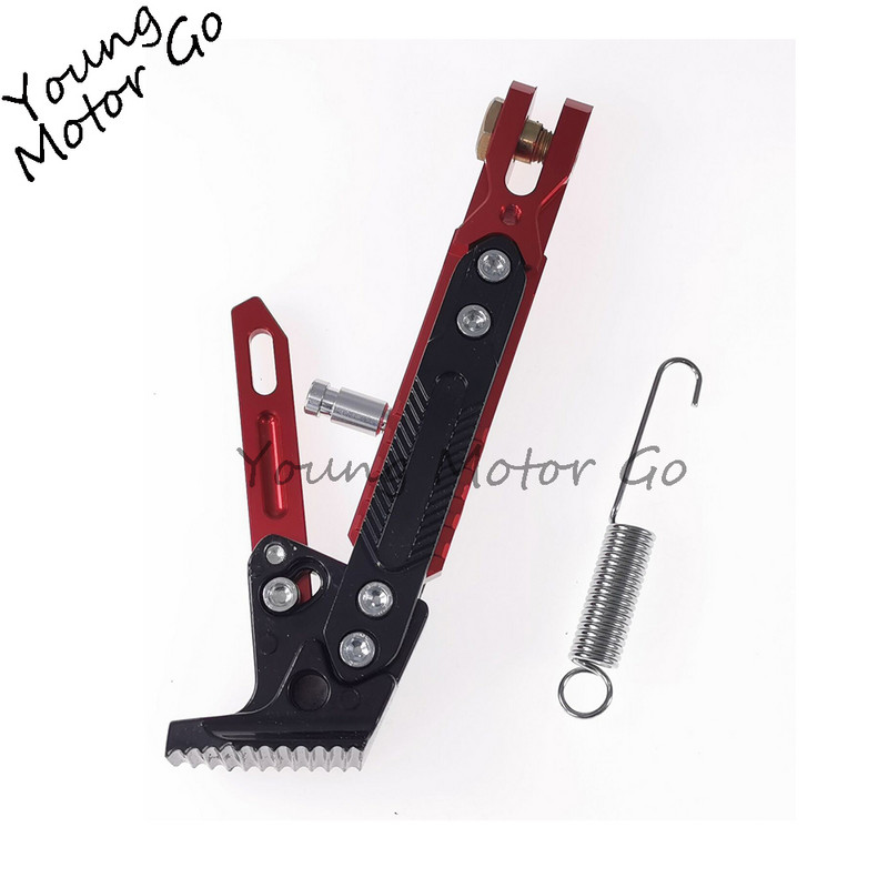 Регулируем мотоциклет Регулируема странична опора за крака Стойка за паркиране Стойка за ритници Скоба Стойка за патерица за електрически мотоциклет